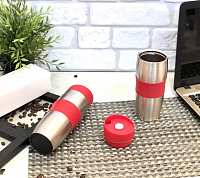 Термокружка 380 мл с силиконовым ободком 2083 Stenson ➜ фото ➜ розн цена $5.47 - Интернет-магазин ✅ Fortuna-opt.com.ua. ✅