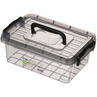 Контейнер плоский черный с ручкой 2,2л 0022 ✅ базовая цена 40.05 грн. ✔ Опт ✔ Скидки ✔ Заходите! - Интернет-магазин ✅Фортуна-опт ✅