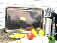 Разнос нержавеющий 30*40 см- 1807 ✅ базовая цена 69.42 грн. ✔ Опт ✔ Скидки ✔ Заходите! - Интернет-магазин ✅ Фортуна-опт ✅