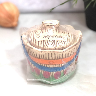 Солонка керамическая Ведро рисованное -7845 ✅ базовая цена 35 грн. ✔ Опт ✔ Скидки ✔ Заходите! - Интернет-магазин ✅ Фортуна-опт ✅