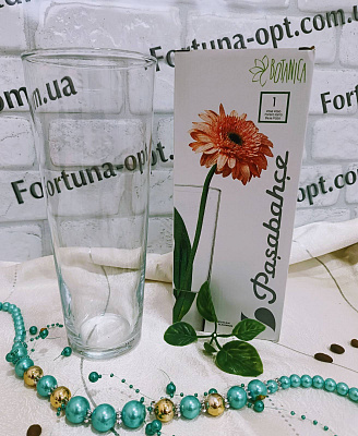 Ваза Флора 26 см d-11 см 43177       ✅ базовая цена 144.86 грн. ✔ Опт ✔ Скидки ✔ Заходите! - Интернет-магазин ✅ Фортуна-опт ✅