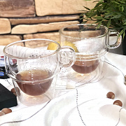 Чашка стекло 280 мл двойн.стенка Палермо 6763   ✅ базовая цена 135.62 грн. ✔ Опт ✔ Скидки ✔ Заходите! - Интернет-магазин ✅ Фортуна-опт ✅