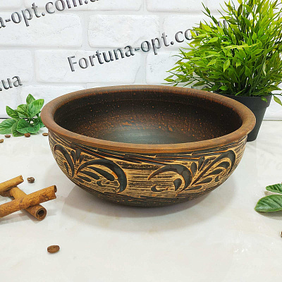 Макитра 4 л без крышки из красной глины - 7780 ✅ базовая цена 121 грн. ✔ Опт ✔ Скидки ✔ Заходите! - Интернет-магазин ✅ Фортуна-опт ✅