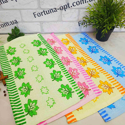 Полотенце кухонное Кленовый лист махра 25х50см 0437 ✅ базовая цена 22.91 грн. ✔ Опт ✔ Скидки ✔ Заходите! - Интернет-магазин ✅ Фортуна-опт ✅