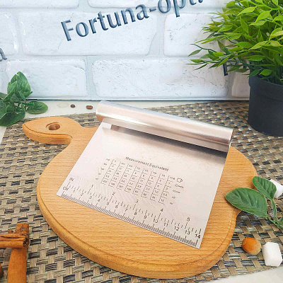 Шпатель кондитерский нержавеющий с размерной линейкой 15х12см 19729 ✅ базовая цена 58.69 грн. ✔ Опт ✔ Скидки ✔ Заходите! - Интернет-магазин ✅ Фортуна-опт ✅