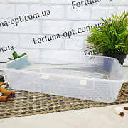 Лоток пищевой прозрачный №2 3,8 л - 0670 ✅ базовая цена 50.40 грн. ✔ Опт ✔ Скидки ✔ Заходите! - Интернет-магазин ✅Фортуна-опт ✅