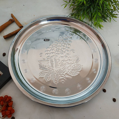 Разнос нержавеющий 32 см - 1734 ✅ базовая цена 62.52 грн. ✔ Опт ✔ Скидки ✔ Заходите! - Интернет-магазин ✅ Фортуна-опт ✅