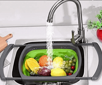 Дуршлаг силиконовый раскладной 38*27 см A-Plus - 1979 ✅ базовая цена $4.14 ✔ Опт ✔ Скидки ✔ Заходите! - Интернет-магазин ✅ Фортуна-опт ✅