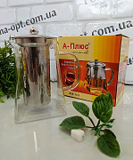 Чайник-заварник стекло 800мл A-Plus 0117 ✅ базовая цена $6.81 ✔ Опт ✔ Скидки ✔ Заходите! - Интернет-магазин ✅ Фортуна-опт ✅