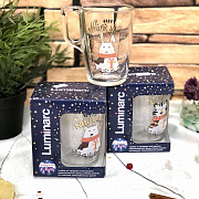 Чашка новогодняя 320 мл стекло Nuevo 0050 ✅ базовая цена 74.88 грн. ✔ Опт ✔ Скидки ✔ Заходите! - Интернет-магазин ✅ Фортуна-опт ✅