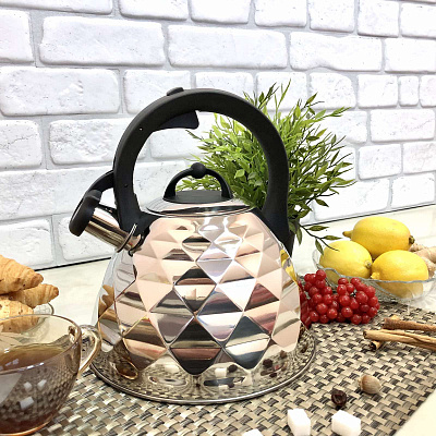 Чайник нержавеющий Edenberg EB - 8822-  3 л  ✅ базовая цена $15.91 ✔ Опт ✔ Скидки ✔ Заходите! - Интернет-магазин ✅ Фортуна-опт ✅