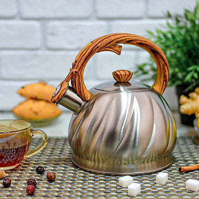 Чайник нержавеющий со свистком 2 л A-Plus - 1319 ✅ базовая цена $9.71 ✔ Опт ✔ Скидки ✔ Заходите! - Интернет-магазин ✅ Фортуна-опт ✅