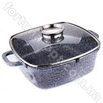 Кастрюля-казан квадратный гранитное покрытие Benson BN - 321 - 5,1 л ✅ базовая цена $19.56 ✔ Опт ✔ Скидки ✔ Заходите! - Интернет-магазин ✅ Фортуна-опт ✅