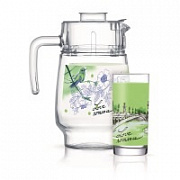 Графин +6стак люминарк 7 пр LOVE ROMANCT GREEN 5668 ✅ базовая цена 337.44 грн. ✔ Опт ✔ Скидки ✔ Заходите! - Интернет-магазин ✅ Фортуна-опт ✅