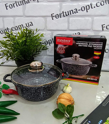 Казан 1.4л A-Plus 16см круглый мрамор 3018 ✅ базовая цена $9.71 ✔ Опт ✔ Скидки ✔ Заходите! - Интернет-магазин ✅ Фортуна-опт ✅