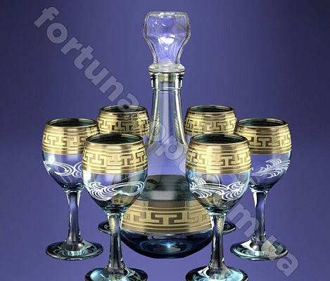 Графин + рюмки Греческий узор GE 03-500/134 7 пр ✅ базовая цена 286.93 грн. ✔ Опт ✔ Скидки ✔ Заходите! - Интернет-магазин ✅ Фортуна-опт ✅