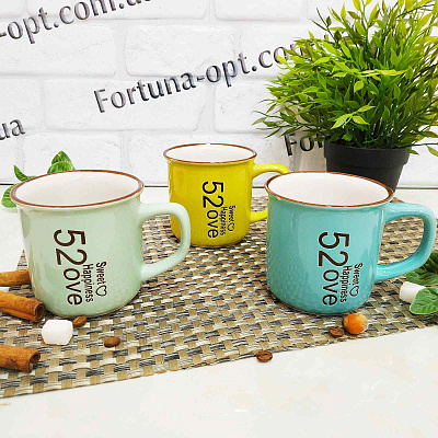 Чашка из керамики 320 мл "52" 4176-04 ✅ базовая цена 35.60 грн. ✔ Опт ✔ Скидки ✔ Заходите! - Интернет-магазин ✅ Фортуна-опт ✅