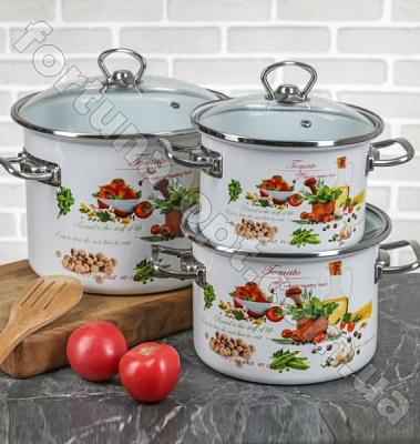 Набор кастрюль 1500 Томато ✅ базовая цена 0 грн. ✔ Опт ✔ Скидки ✔ Заходите! - Интернет-магазин ✅ Фортуна-опт ✅