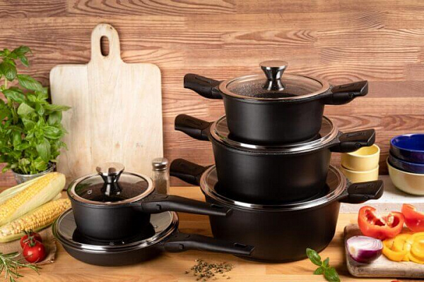 Набор кастрюль со съемными ручками 10 пр. Edenberg - 5632 ✅ базовая цена $107.85 ✔ Опт ✔ Скидки ✔ Заходите! - Интернет-магазин ✅ Фортуна-опт ✅