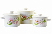 Кастрюля эмалированная 3,0 л "822 Цветочная вуаль (молочный)" ✅ базовая цена 245.60 грн. ✔ Опт ✔ Скидки ✔ Заходите! - Интернет-магазин ✅ Фортуна-опт ✅