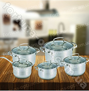 Набор кастрюль из нержавеющей стали Benson BN - 203➜ Опт и розница ✅ актуальная цена -Интернет магазин ✅ Фортуна ✅