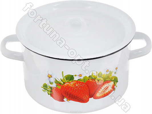 Кастрюля эмалированная 5,5 л 1617/2 Клубника ✅ базовая цена 228.63 грн. ✔ Опт ✔ Скидки ✔ Заходите! - Интернет-магазин ✅ Фортуна-опт ✅