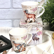 Чашка керамическая 320 мл с ложкой Символ Года - 2732 ✅ базовая цена 32.30 грн. ✔ Опт ✔ Скидки ✔ Заходите! - Интернет-магазин ✅ Фортуна-опт ✅