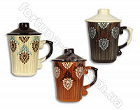 Чашка керамическая с крышкой 330 мл Elina EL - 3231 ✅ базовая цена 30.20 грн. ✔ Опт ✔ Скидки ✔ Заходите! - Интернет-магазин ✅ Фортуна-опт ✅