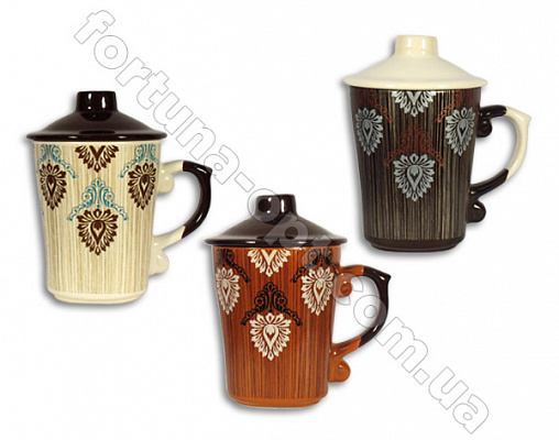 Чашка керамическая с крышкой 330 мл Elina EL - 3231 ✅ базовая цена 30.20 грн. ✔ Опт ✔ Скидки ✔ Заходите! - Интернет-магазин ✅ Фортуна-опт ✅