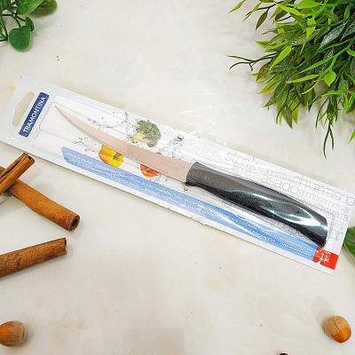 Нож для томата 127 мм Трамонтина ATHUS черная ручка в блистере  23088/905 ✅ базовая цена 59.20 грн. ✔ Опт ✔ Скидки ✔ Заходите! - Интернет-магазин ✅ Фортуна-опт ✅