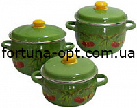 Набор кастрюль 764 Вишневый аромат зеленый ✅ базовая цена 0 грн. ✔ Опт ✔ Скидки ✔ Заходите! - Интернет-магазин ✅ Фортуна-опт ✅