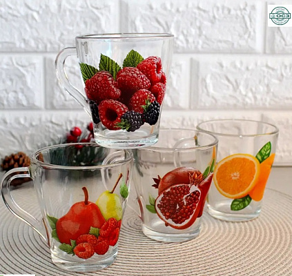 Чашка стеклянная Грация 280 мл Фрукты - 8121 ✅ базовая цена 19.54 грн. ✔ Опт ✔ Скидки ✔ Заходите! - Интернет-магазин ✅ Фортуна-опт ✅