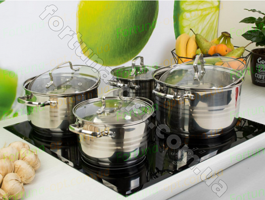 Набор посуды из нержавеющей стали Edenberg EB - 4073➜ Опт и розница ✅ актуальная цена -Интернет магазин ✅ Фортуна ✅