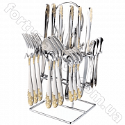 Набор столовых приборов на подставке 24 пр - 1172  ✅ базовая цена 450.11 грн. ✔ Опт ✔ Скидки ✔ Заходите! - Интернет-магазин ✅ Фортуна-опт ✅