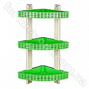 Полка для ванной угловая 3-ярусная Ротанг 0750 ✅ базовая цена 142.97 грн. ✔ Опт ✔ Скидки ✔ Заходите! - Интернет-магазин ✅ Фортуна-опт ✅