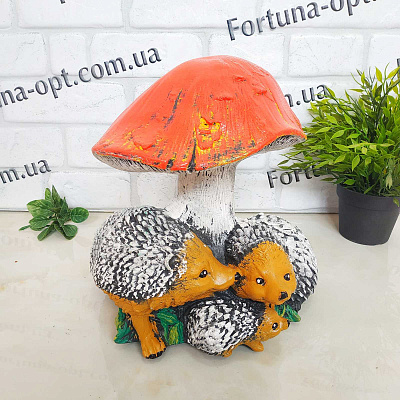 Ежики семья под мухомором гипс 1411 ✅ базовая цена 266.40 грн. ✔ Опт ✔ Скидки ✔ Заходите! - Интернет-магазин ✅ Фортуна-опт ✅