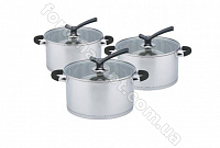Набор кастрюль Edenberg из нержавеющей стали ЕВ - 3711➜ Опт и розница ✅ актуальная цена -Интернет магазин ✅ Фортуна ✅