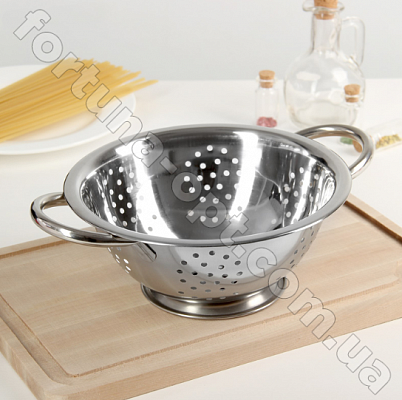 Дуршлаг нержавеющий на ножке  д-30 A-Plus - 0825 ✅ базовая цена $3.05 ✔ Опт ✔ Скидки ✔ Заходите! - Интернет-магазин ✅ Фортуна-опт ✅