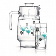 Графин +6стак люминарк 7 пр  ANGELIQUE TURQUOISE 6286 ✅ базовая цена 257.16 грн. ✔ Опт ✔ Скидки ✔ Заходите! - Интернет-магазин ✅ Фортуна-опт ✅