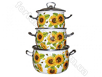 Набор кастрюль 1600 Солнечный ✅ базовая цена 915.27 грн. ✔ Опт ✔ Скидки ✔ Заходите! - Интернет-магазин ✅ Фортуна-опт ✅