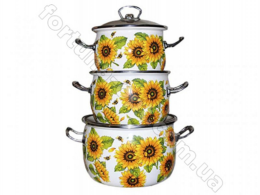 Набор кастрюль 1600 Солнечный ✅ базовая цена 915.27 грн. ✔ Опт ✔ Скидки ✔ Заходите! - Интернет-магазин ✅ Фортуна-опт ✅