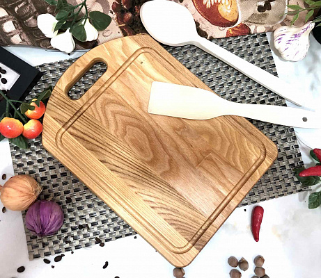 Доска разделочная Ясень домик с вырезом 25*35см 2535дсв ✅ базовая цена 190.56 грн. ✔ Опт ✔ Скидки ✔ Заходите! - Интернет-магазин ✅ Фортуна-опт ✅