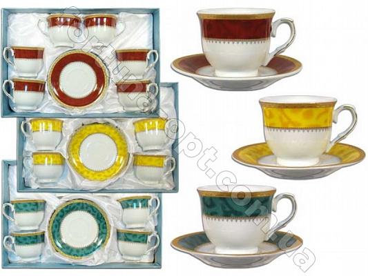Сервиз кофейный 12 предметов Elina EL - 5020 ✅ базовая цена 118.20 грн. ✔ Опт ✔ Скидки ✔ Заходите! - Интернет-магазин ✅ Фортуна-опт ✅
