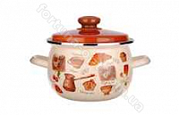 Кастрюля эмалированная 5 л 1916/4 Кафе ✅ базовая цена 321.86 грн. ✔ Опт ✔ Скидки ✔ Заходите! - Интернет-магазин ✅ Фортуна-опт ✅