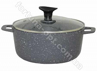 Казан - кастрюля со стеклянной крышкой темно - серый гранит Талко AD 3204 - 4 л ✅ базовая цена 573.13 грн. ✔ Опт ✔ Скидки ✔ Заходите! - Интернет-магазин ✅ Фортуна-опт ✅