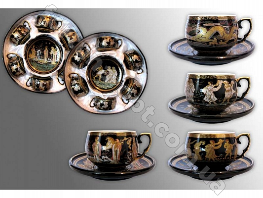 Сервиз чайный фарфор 12 предметов Греция Elina EL - 16   ✅ базовая цена 516.20 грн. ✔ Опт ✔ Скидки ✔ Заходите! - Интернет-магазин ✅ Фортуна-опт ✅