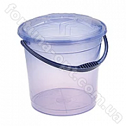 Ведро пластиковое 12 л с крышкой прозрачное - 0755 ✅базовая цена 63.58 грн. ✔ Опт ✔ Скидки ✔ Заходите! - Интернет-магазин ✅ Фортуна-опт ✅