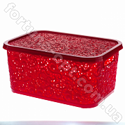 Корзина с крышкой пластиковая Ажур 22 л - 0746 ✅ базовая цена 105.73 грн. ✔ Опт ✔ Скидки ✔ Заходите! - Интернет-магазин ✅ Фортуна-опт ✅