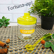 Банка стекло для специй с ложкой 320 мл желтая 7075 ✅ базовая цена 39.13 грн. ✔ Опт ✔ Скидки ✔ Заходите! - Интернет-магазин ✅ Фортуна-опт ✅