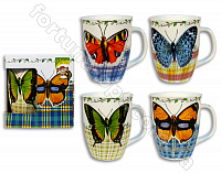 Чашка керамическая 320 мл Бабочка Elina EL - 3171  ✅ базовая цена 27.20 грн. ✔ Опт ✔ Скидки ✔ Заходите! - Интернет-магазин ✅ Фортуна-опт ✅